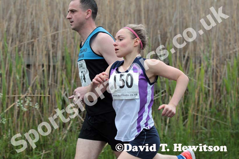 Mahony leading woman in the George Ogle Memorial Race, Rowlands Gill.